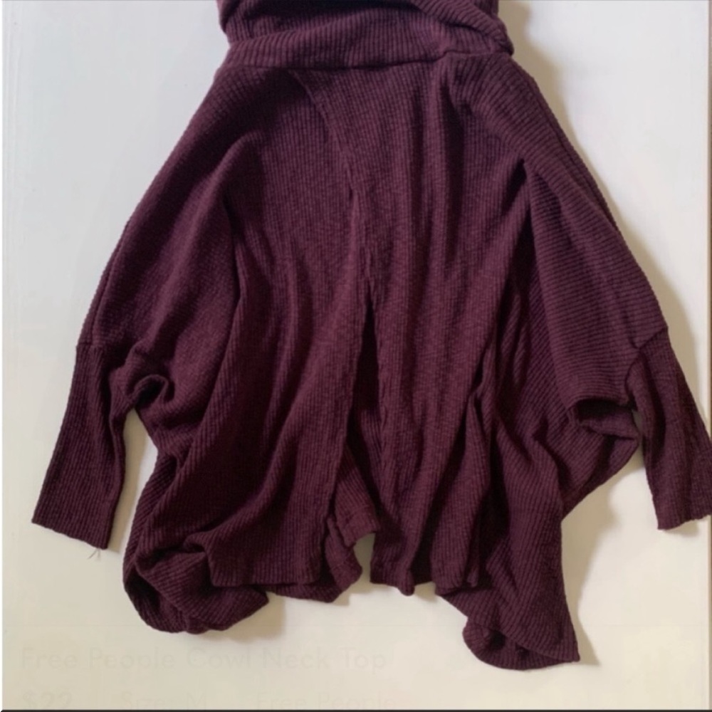 Free People Cowl Neck Open Back Sweater Top - Picture 4 of 4